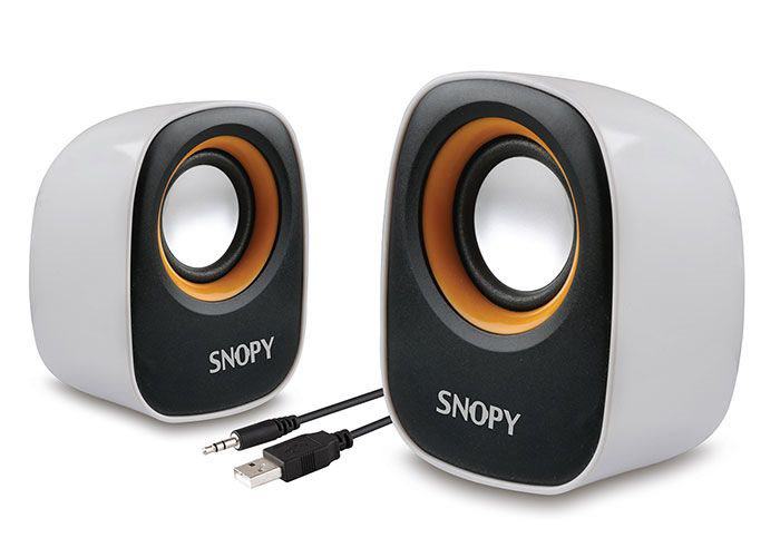 SN-120-BEYAZ SARI SNOPY 6W 1+1 USB HOPARLOR